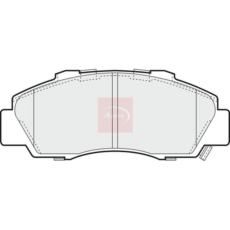 Apec Front Brake Pad Set fits Honda Hr-V 1999-2005 1.6