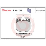 Brembo 4 x Front Brake Pad Set fits Alpina B7 2016-2017