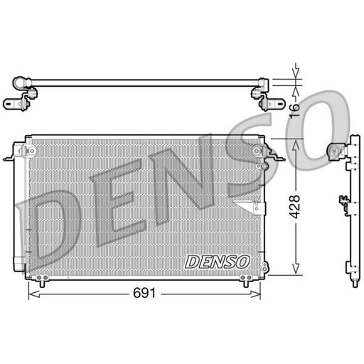 Denso Air Conditioning Condenser fits Lexus Ls 2000-2006