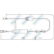 Apec Handbrake Cable Left Rear BBC3280