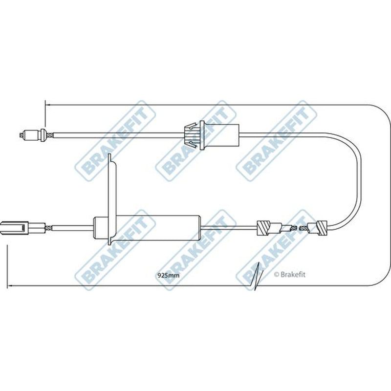 Apec Handbrake Cable Left Rear fits Mercedes-Benz C-Class 2000-2008