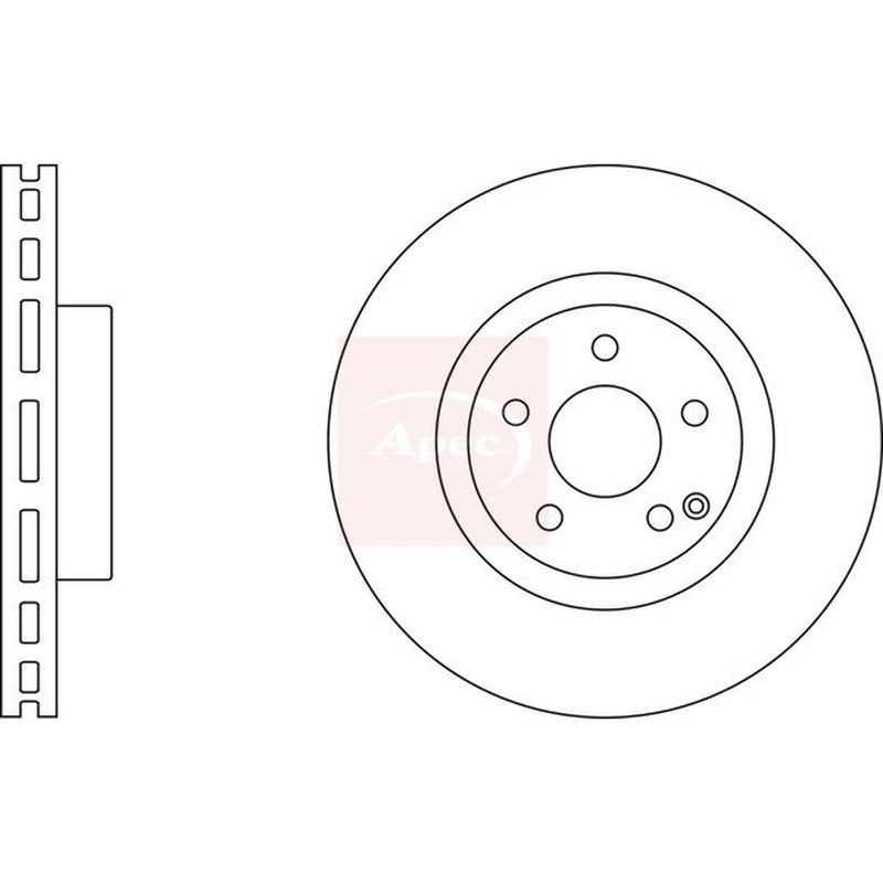 Apec Front Brake Vented Discs & Pads fits Mercedes-Benz Sl 2006-2012 230.471