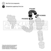 First Line Air Filter Intake Hose NBR (nitrile butadiene rubber) fits Fiat Doblo