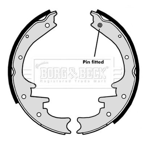 Borg & Beck Brake Shoe Set Axle Kit BBS6318