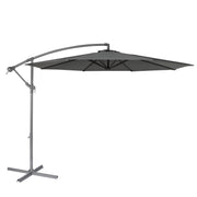 Dellonda Banana Parasol with Cover 3m - Grey DG264 Dellonda - Dynamic Drive