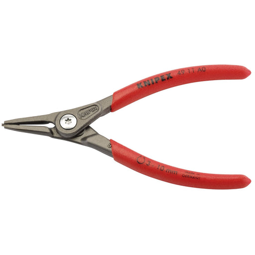 Draper Knipex 49 11 A0 140mm External Straight Tip Circlip Pliers, 3 - 10mm Capa Draper - Dynamic Drive