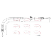 Apec Handbrake Cable Front fits Ford Transit Bus 2006-2014 2.2 2.4 3.2