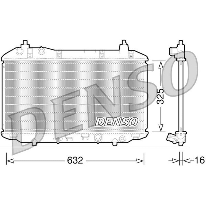 Denso Engine Radiator fits Honda Civic VIII 2005-2011 1.4
