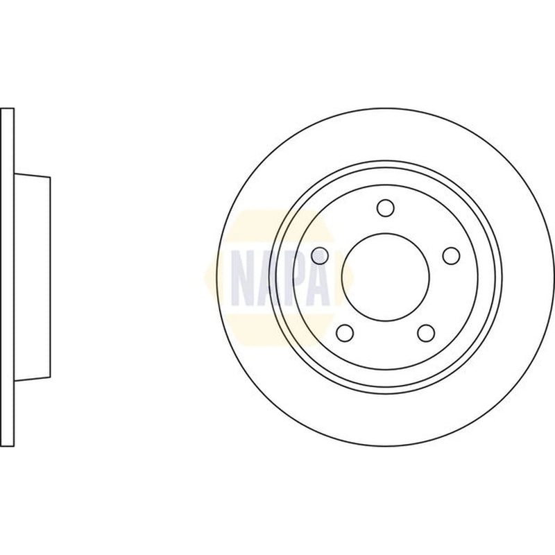NAPA Rear Brake Solid Discs & Pads fits Mazda 3 2003-2009 2.0 2.3