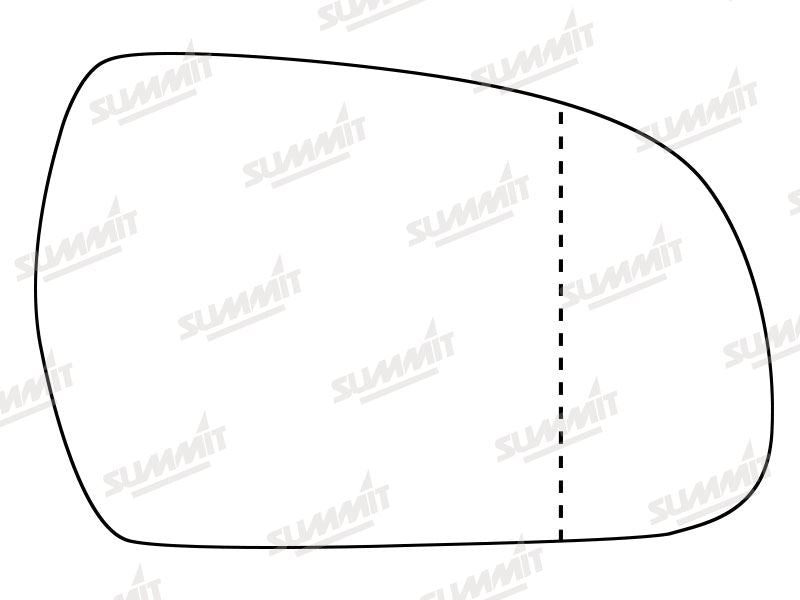 Summit Stick-On Standard Mirror Glass fits Audi A5 11 on RHS Summit - Bars 4 Cars