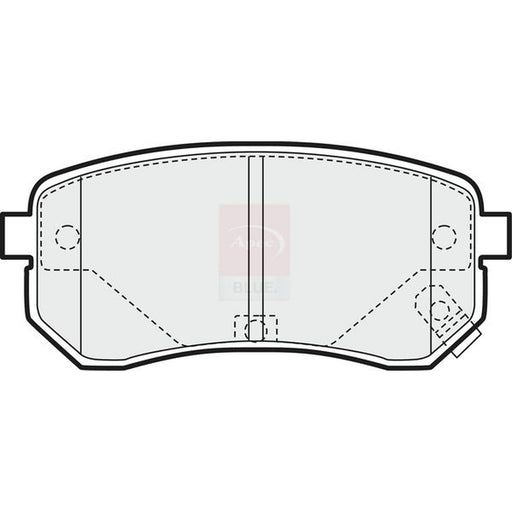 Apec Rear Brake Pad Set fits Hyundai I10 I 2007-2018 1.0 1.1 1.2