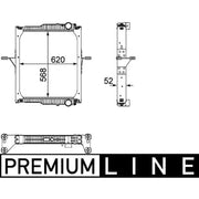 Mahle Engine Radiator fits Renault Trucks Midlum 2006 on