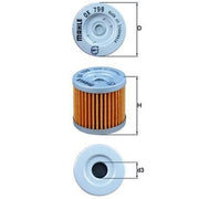 Mahle Engine Oil Filter fits Suzuki Dr-Z 2000-2015