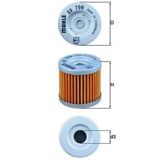 Mahle Engine Oil Filter fits Suzuki Dr-Z 2000-2015