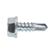 Sealey Self Drilling Screw 4.2 x 13mm Hex Head Zinc Pack of 100 SDHX4213 Sealey - Dynamic Drive
