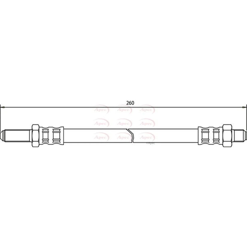 Apec Brake Hydraulic Hose Line Rear HOS3140