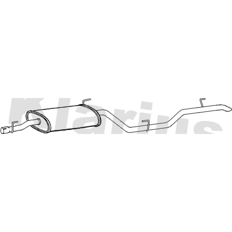 Klarius Box With Tail Pipe Rear fits Mercedes-Benz V-Class 1999-2003 638.294