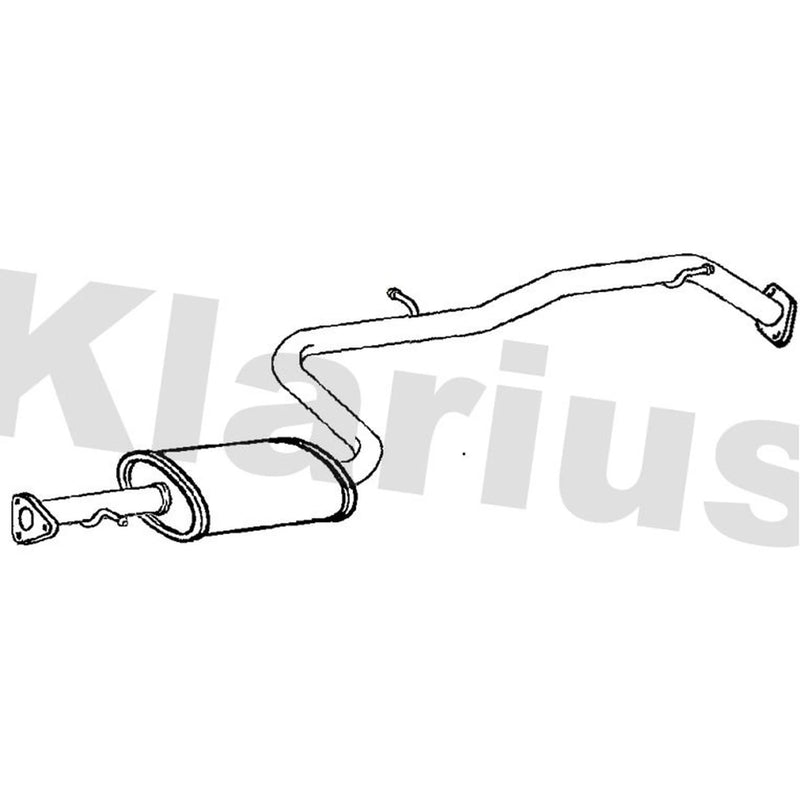 Klarius Box With Centre Pipe Centre fits Honda Insight 2009-2013 1.3