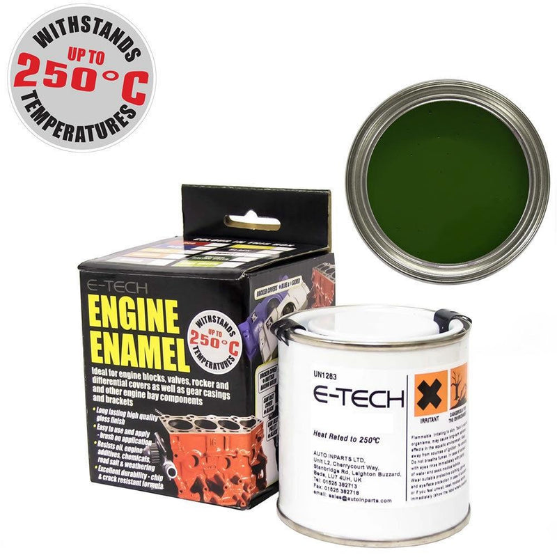 E-Tech British Racing Green Engine Enamel Paint 250ml Heat Resistant High Temp E-Tech - Dynamic Drive
