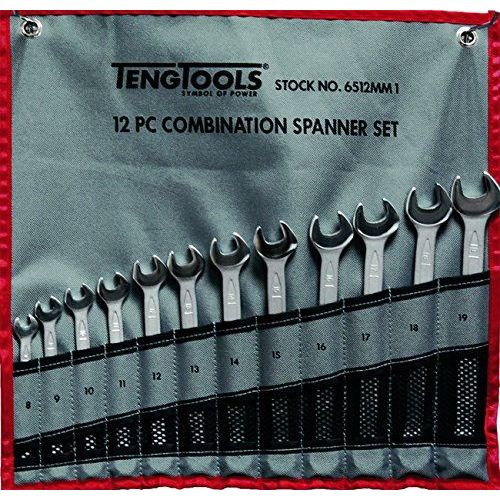 Teng Tools Combination Spanner Set 8-19 mm Tool Roll 12 Pieces Teng Tools - Dynamic Drive