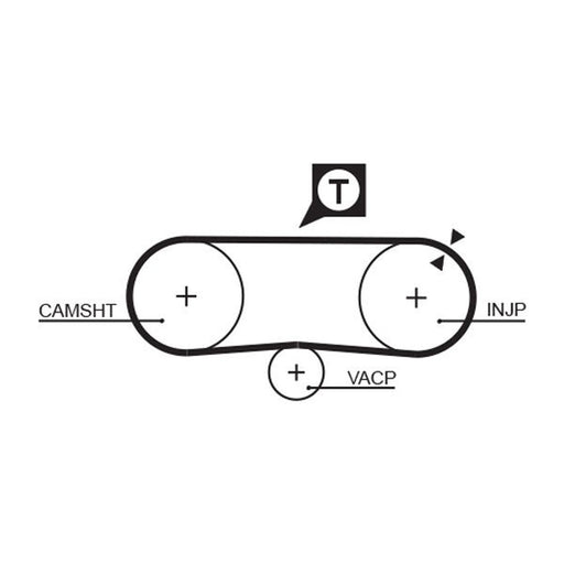 Gates Timing Belt Cambelt 71 Teeth fits Seat Terra 1990-1995 1.3 1.4