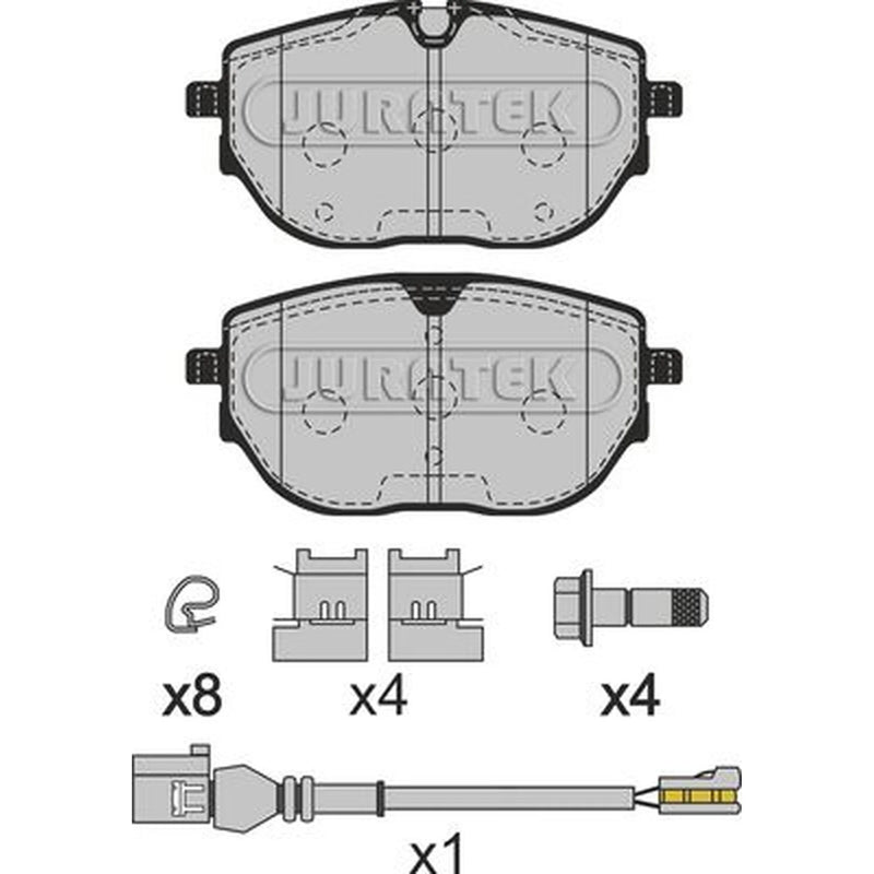 Juratek Front Brake Pad Set fits VW Transporter 2015-2024 2.0