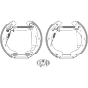 Mintex Brake Shoe Set Axle Kit fits Opel Astra G 1998-2009 1.4 1.6 1.7