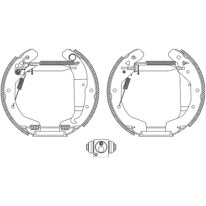 Mintex Brake Shoe Set Axle Kit fits Opel Astra G 1998-2009 1.4 1.6 1.7
