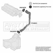 First Line Intercooler Turbo Charge Air Hose fits Alfa Romeo 147 2002-2010 1.9