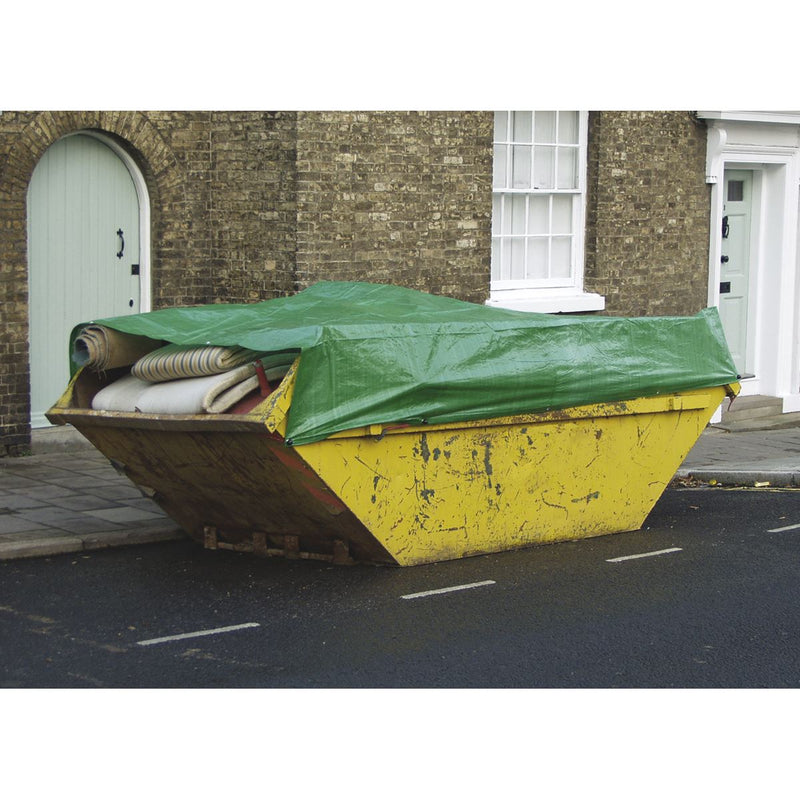 Sealey Tarpaulin 6.10 x 12.19m Green TARP2040G Sealey - Dynamic Drive