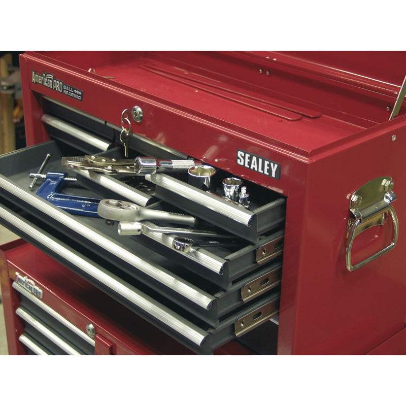 Sealey Topchest 9 Drawer with Ball-Bearing Slides Red/Grey AP22509BB Sealey - Dynamic Drive