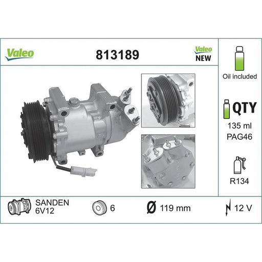 Valeo Air Conditioning Compressor 813189