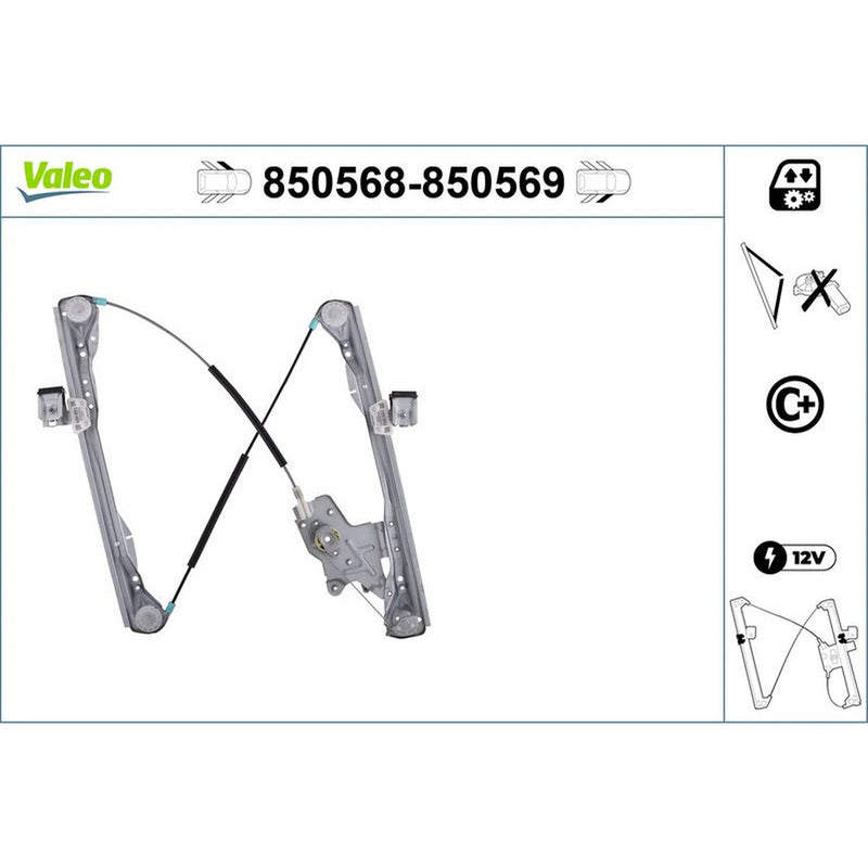 Valeo Electric Window Regulator Lifter Left Front 850568