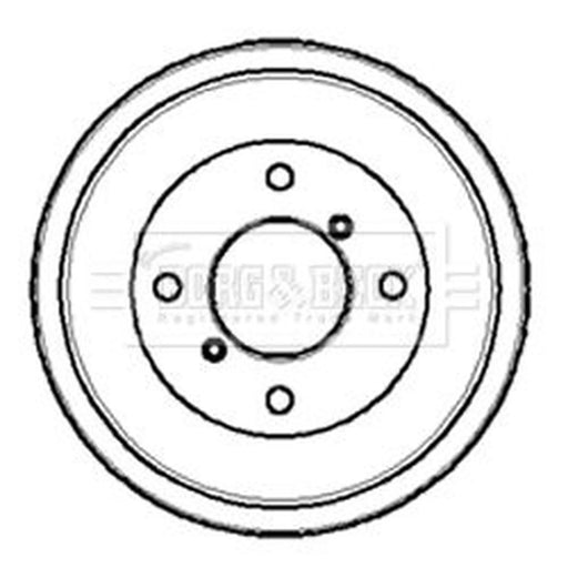 Borg & Beck Brake Drum Assembly Rear BBR7027