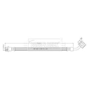 Borg & Beck Brake Hydraulic Hose Line Rear L BBH8935