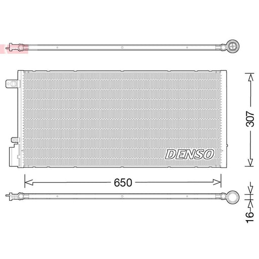 Denso Air Conditioning Condenser fits Chevrolet Trax 2012-2013 1.4
