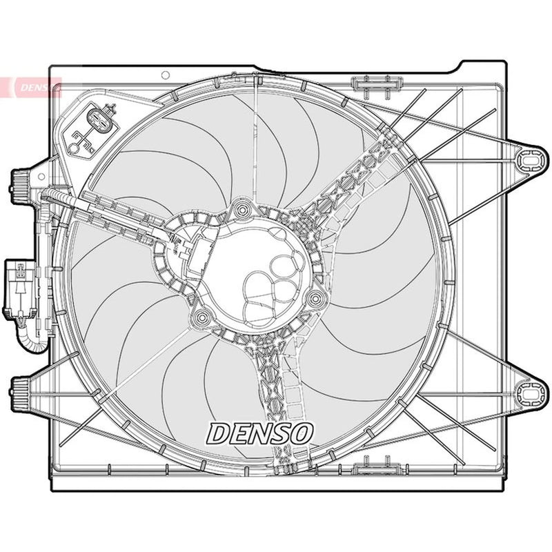 Denso Engine Cooling Fan fits Fiat 500 2010 on 1.2