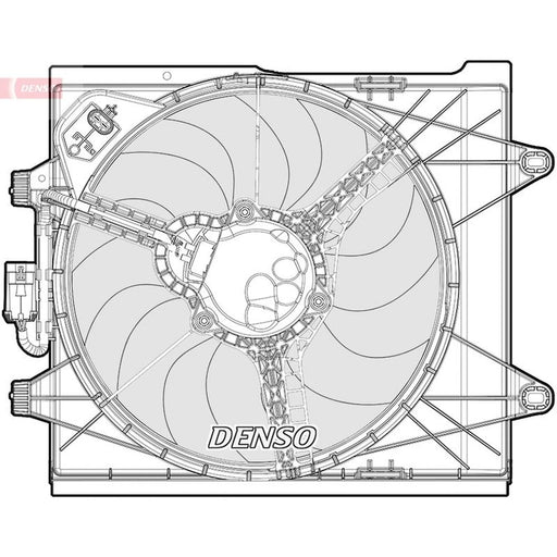 Denso Engine Cooling Fan fits Fiat 500 2010 on 1.2