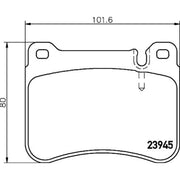 Mintex Front Brake Pad Set fits Mercedes-Benz C-Class 2000-2008