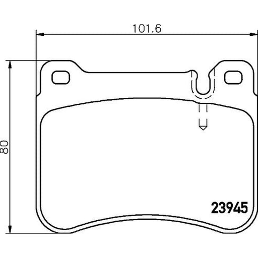 DON Front Brake Pad Set fits Mercedes-Benz C-Class 2000-2008