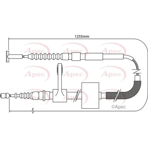 Apec Handbrake Cable Left Rear CAB1006