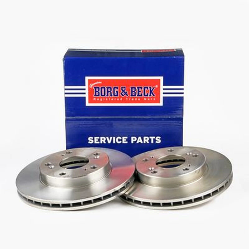 Borg & Beck Front Brake Vented Discs & Pads fits Honda Civic VII 2002-2005 1.7