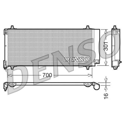 Denso Air Conditioning Condenser fits Citroën C5 II 2006-2008 2.2