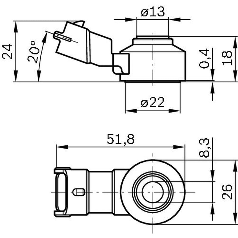 Bosch Engine Knock Sensor fits Uaz Hunter 2004 on 2.7