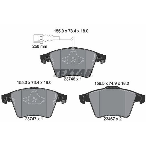 Textar Front Brake Pad Set 2374601