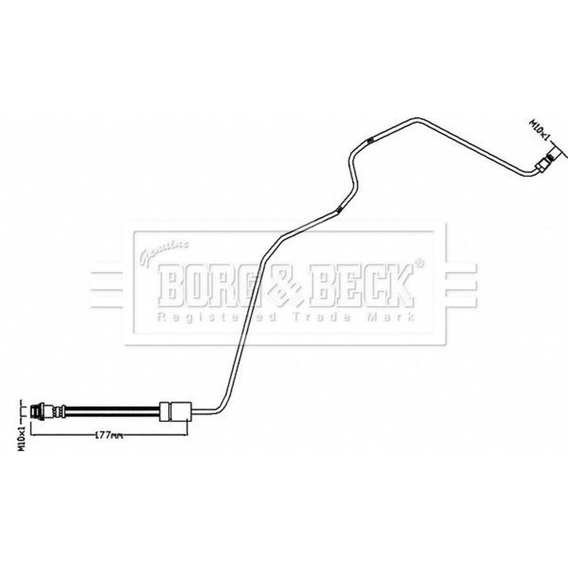 Borg & Beck Brake Hydraulic Hose Line inner BBH8551