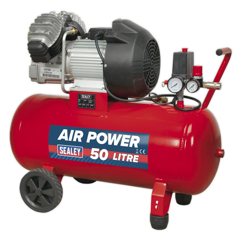 Sealey Air Compressor 50L V-Twin Direct Drive 3hp SAC05030 Sealey - Dynamic Drive