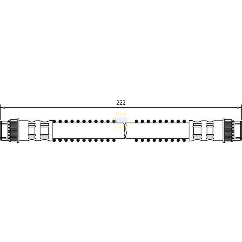 NAPA Brake Hydraulic Hose Line Rear fits Citroën Ax 1987-1998 1.4