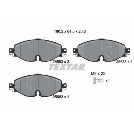 Textar Front Brake Pad Set 2568303