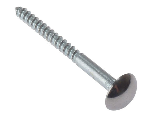 Forgefix Mirror Screw Chrome Domed Top Slotted CSK ST ZP 3/4in x 8 Bag 10 ForgeFix - Dynamic Drive